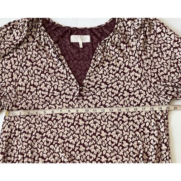 The Great Dress Sleep Size 2 (US M) Burgundy Floral Print V Neck Boho Relaxed - Picture 6 of 11